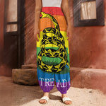 LGBT Rainbow Gadsden Flag Print Harem Pants