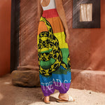 LGBT Rainbow Gadsden Flag Print Harem Pants
