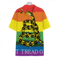 LGBT Rainbow Gadsden Flag Print Hawaiian Shirt