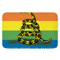 LGBT Rainbow Gadsden Flag Print Indoor Door Mat