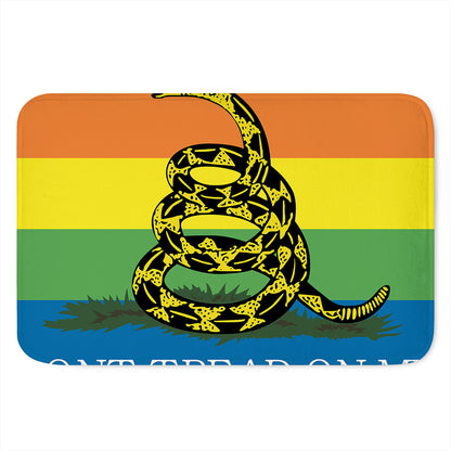 LGBT Rainbow Gadsden Flag Print Indoor Door Mat