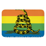 LGBT Rainbow Gadsden Flag Print Indoor Door Mat