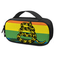 LGBT Rainbow Gadsden Flag Print Portable Cooler Travel Case