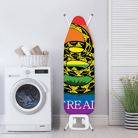 LGBT Rainbow Gadsden Flag Print Ironing Board Cover