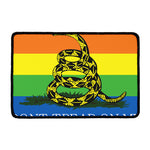 LGBT Rainbow Gadsden Flag Print Kitchen Mat