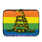 LGBT Rainbow Gadsden Flag Print Laptop Sleeve