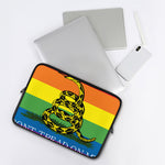 LGBT Rainbow Gadsden Flag Print Laptop Sleeve