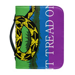 LGBT Rainbow Gadsden Flag Print Leather Bible Cover