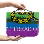 LGBT Rainbow Gadsden Flag Print Leather Bible Cover