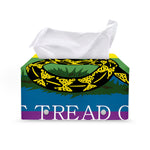 LGBT Rainbow Gadsden Flag Print Leather Tissue Box Cover