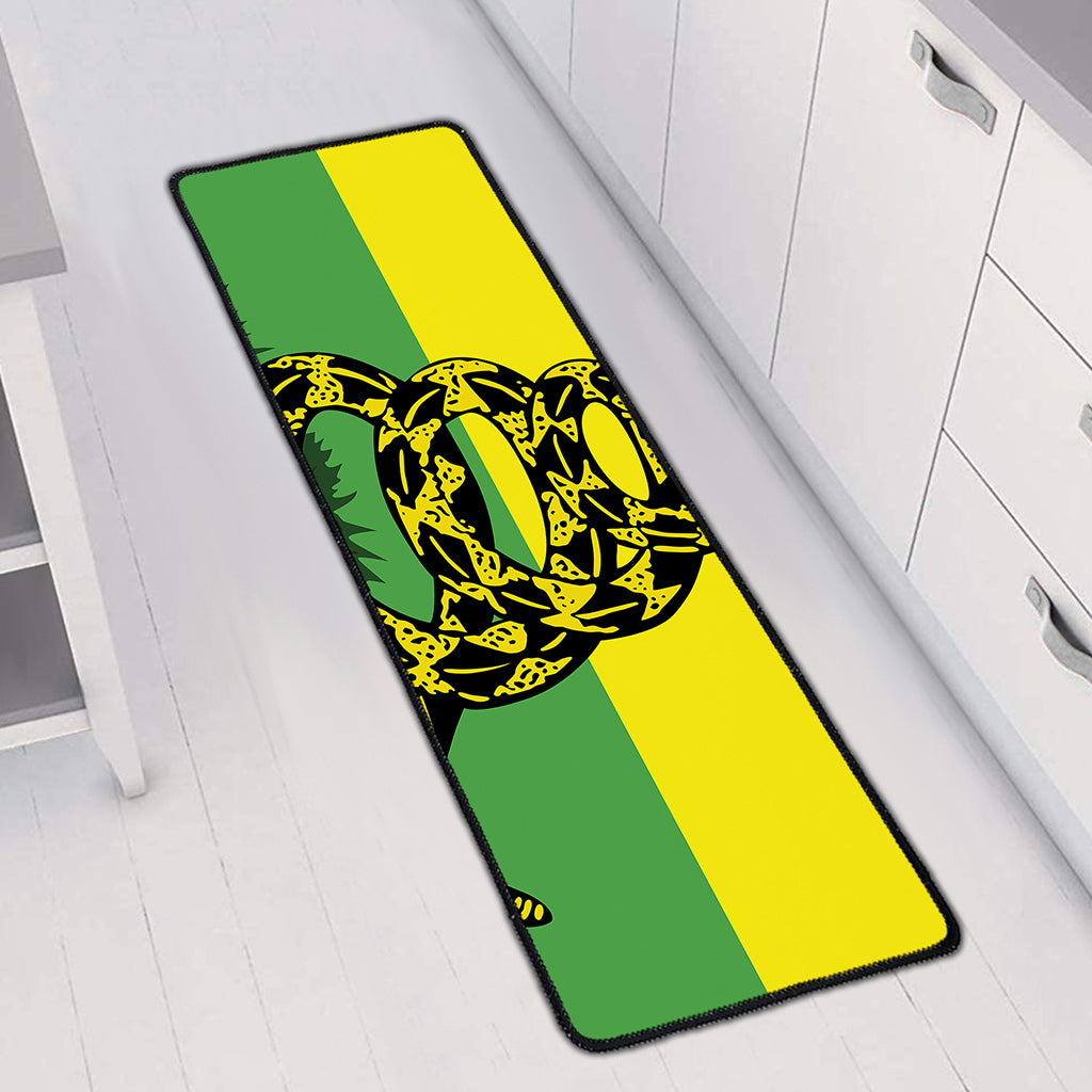 LGBT Rainbow Gadsden Flag Print Long Kitchen Mat