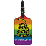 LGBT Rainbow Gadsden Flag Print Luggage Tag