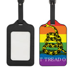 LGBT Rainbow Gadsden Flag Print Luggage Tag