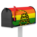 LGBT Rainbow Gadsden Flag Print Mailbox Cover