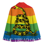 LGBT Rainbow Gadsden Flag Print Men's Blazer