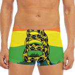 LGBT Rainbow Gadsden Flag Print Men's Short Boxer Briefs