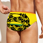 LGBT Rainbow Gadsden Flag Print Men's Swim Briefs