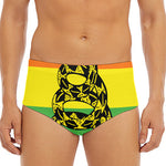 LGBT Rainbow Gadsden Flag Print Men's Triangle Swim Briefs