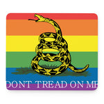 LGBT Rainbow Gadsden Flag Print Mouse Pad