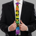LGBT Rainbow Gadsden Flag Print Necktie