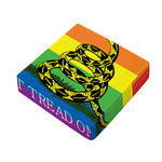 LGBT Rainbow Gadsden Flag Print Outdoor Seat Cushion Cover