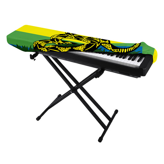 LGBT Rainbow Gadsden Flag Print Piano Keyboard Cover