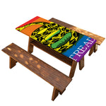 LGBT Rainbow Gadsden Flag Print Picnic Table Cover