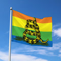 LGBT Rainbow Gadsden Flag Print Polyester Flag