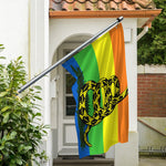 LGBT Rainbow Gadsden Flag Print Polyester Flag