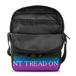 LGBT Rainbow Gadsden Flag Print Rectangular Crossbody Bag