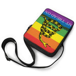 LGBT Rainbow Gadsden Flag Print Rectangular Crossbody Bag