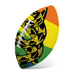 LGBT Rainbow Gadsden Flag Print Rugby Ball