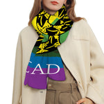 LGBT Rainbow Gadsden Flag Print Scarf