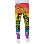 LGBT Rainbow Gadsden Flag Print Scuba Joggers