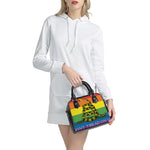 LGBT Rainbow Gadsden Flag Print Shoulder Handbag