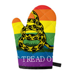 LGBT Rainbow Gadsden Flag Print Single Oven Mitt