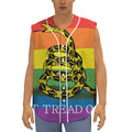 LGBT Rainbow Gadsden Flag Print Sleeveless Baseball Jersey