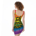 LGBT Rainbow Gadsden Flag Print Sleeveless Bodycon Dress