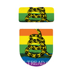 LGBT Rainbow Gadsden Flag Print Toilet Lid And Tank Cover Set