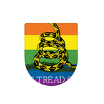 LGBT Rainbow Gadsden Flag Print Toilet Lid Cover