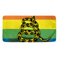 LGBT Rainbow Gadsden Flag Print Towel