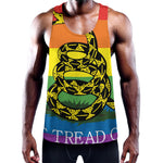 LGBT Rainbow Gadsden Flag Print Training Tank Top