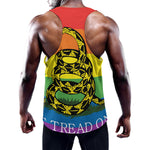 LGBT Rainbow Gadsden Flag Print Training Tank Top