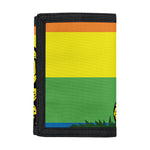 LGBT Rainbow Gadsden Flag Print Trifold Wallet