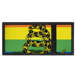 LGBT Rainbow Gadsden Flag Print Trifold Wallet