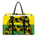 LGBT Rainbow Gadsden Flag Print Utility Tote Bag
