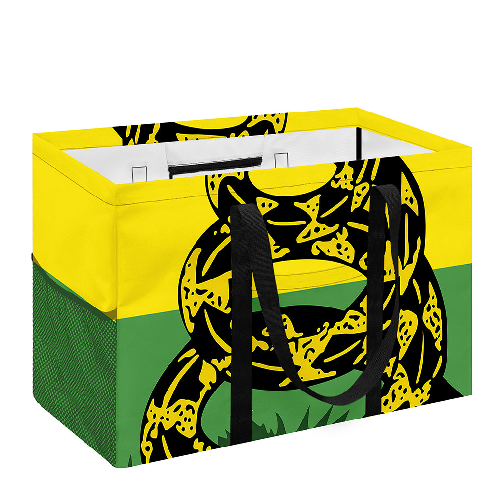 LGBT Rainbow Gadsden Flag Print Utility Tote Bag