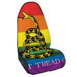 LGBT Rainbow Gadsden Flag Print Waterproof Car Seat Cover