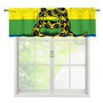 LGBT Rainbow Gadsden Flag Print Window Valance