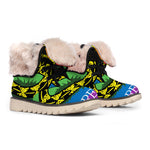 LGBT Rainbow Gadsden Flag Print Winter Boots